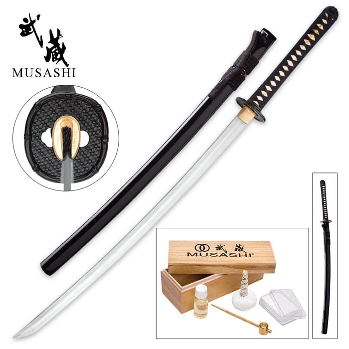 Musashi Woven Bamboo Samurai Sword - Hand-Forged