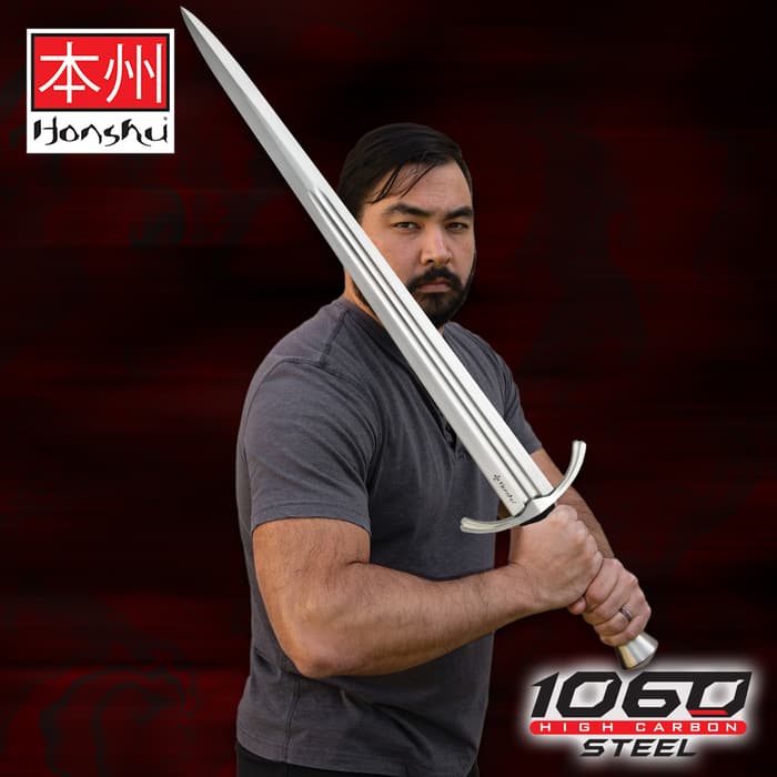This sword represents a modern spin on a proven, time-tested sword design with sleek, rugged tactical engineering and perfect blade-to-hilt balancing
