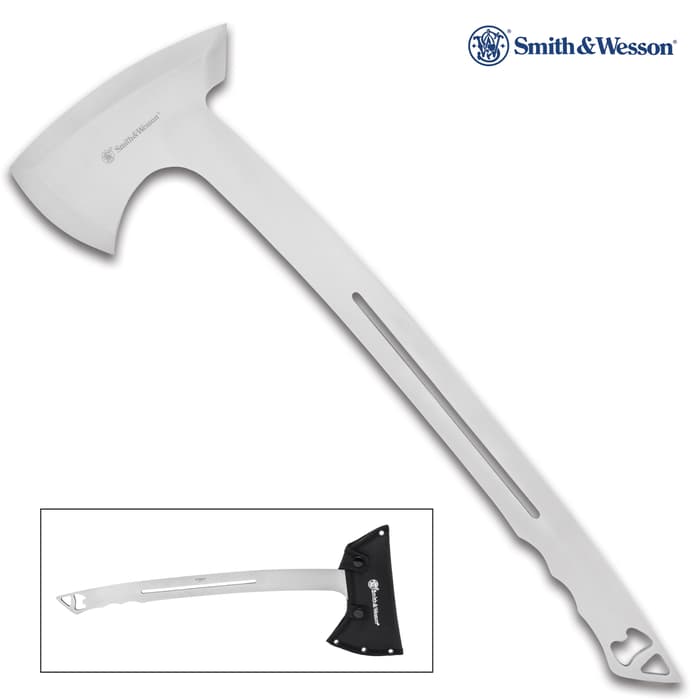 The Smith & Wesson Bullseye Throwing Axe is beveled.