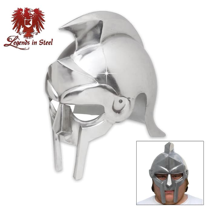 Details about   Medieval Helmet of the Spaniard Maximus Roman Gladiator 20 Gauge Replica 