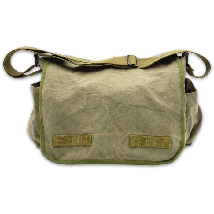 Carry all that you need for your daily activities or when you travel in our Washed Olive Drab Messenger Bag
