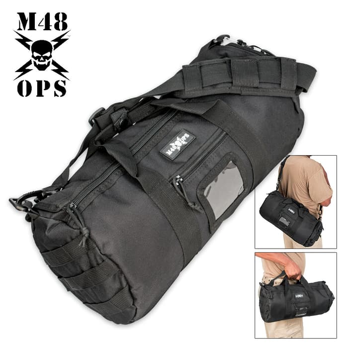 M48 Gear Tactical Military Overnight Duffle Bag Black