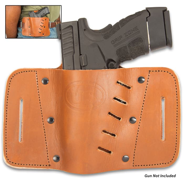 The Western-style US Cavalry Pistol Holster is handsome and perfectly suited to securely carry your pistol, giving you quick and easy access to it