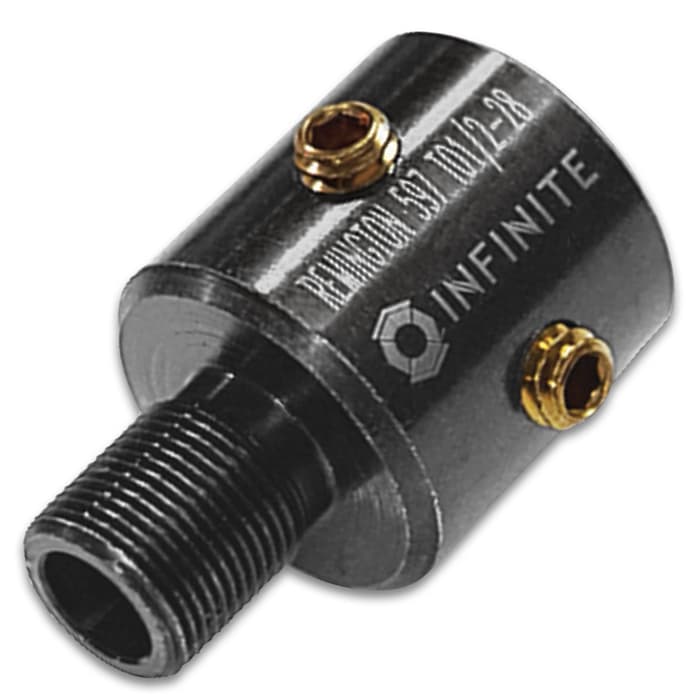 Thread your unthreaded Remington 597 barrels to 1/2-28 RH with this premium grade thread adapter