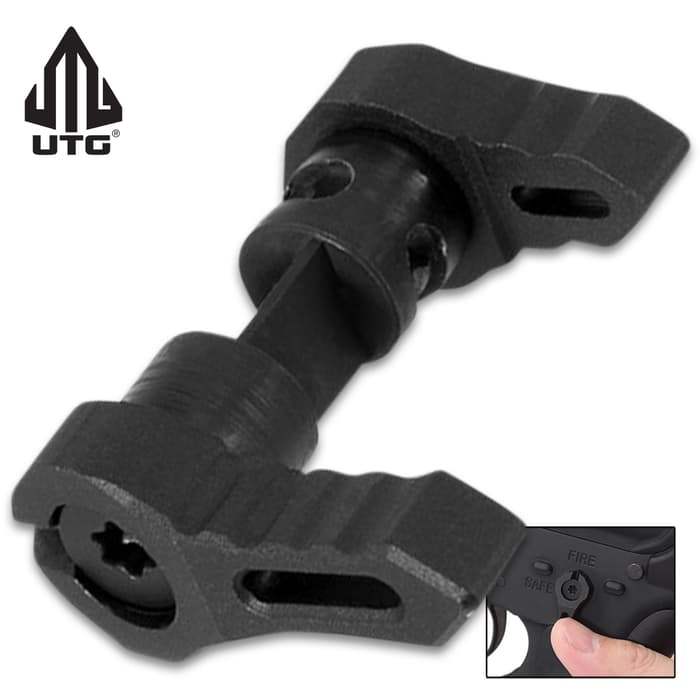 AR-15 Ambidextrous 45/90 Matte Black Safety Selector - Aluminum And Steel Construction, Reversible Oversized Levers