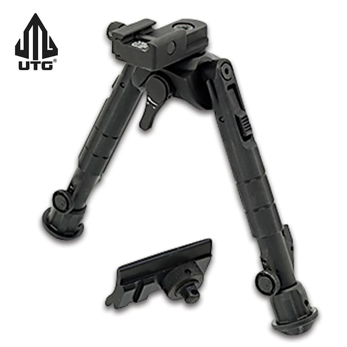 The UTG Recon 360 TL Bipod was designed with versatility in mind with its fine-tunable tension adjustment lever
