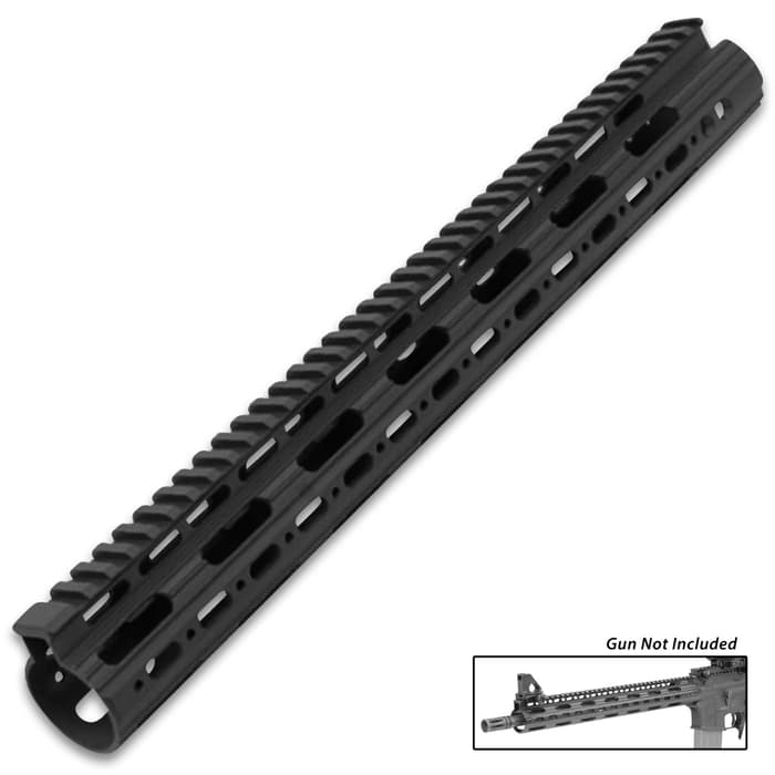 This rail system is designed to fit with standard AR15 gas tubes and also works with standard AR15 upper receivers