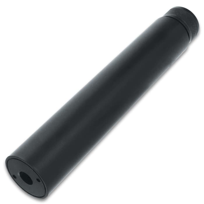 Thread-On Fake Can Muzzle Brake - For 5.56, 1/2”x 28 TPI, 6061 T6 Aluminum One-Piece Construction - Length 5 3/4”x 1 1/4”
