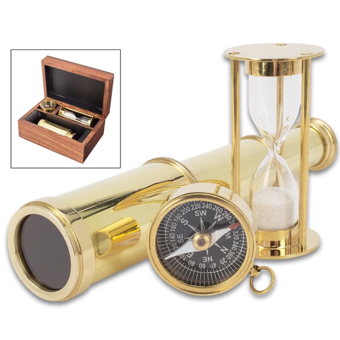 Details about   Home & Decor Brass Pocket Telescope and Magnetic Compass Combo 