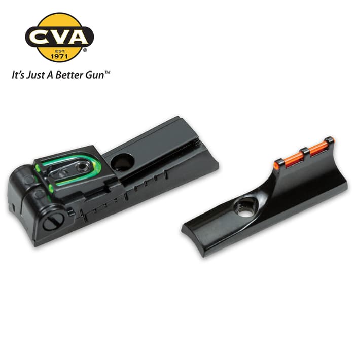 Made for use with the CVA Accura V2, Optima V2 and Wolf muzzleloaders, these DuraBright Fiber Optic Sights are guaranteed
