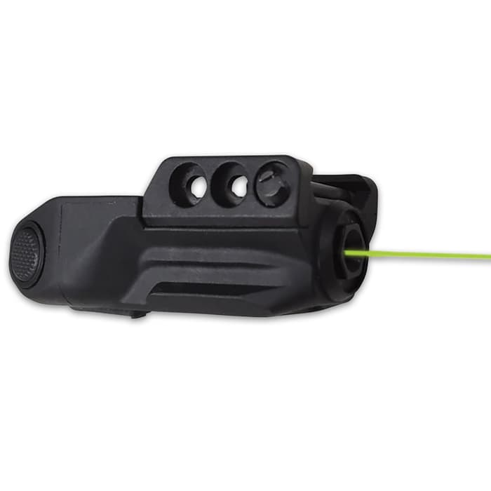 With its sleek and compact design, this Green Laser Sight is a must-have for your weapon