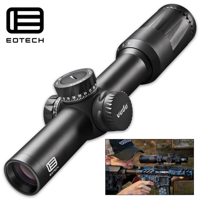 Created with the avid three-gun competitor and serious hunter in mind, the EOTECH Vudu 1-6x24 scope is compact, yet fully loaded