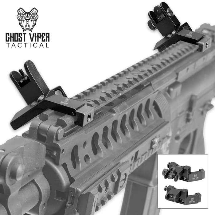 Ghost Viper Tactical Iron Backup 45-Degree BUIS Sights - Front-Rear