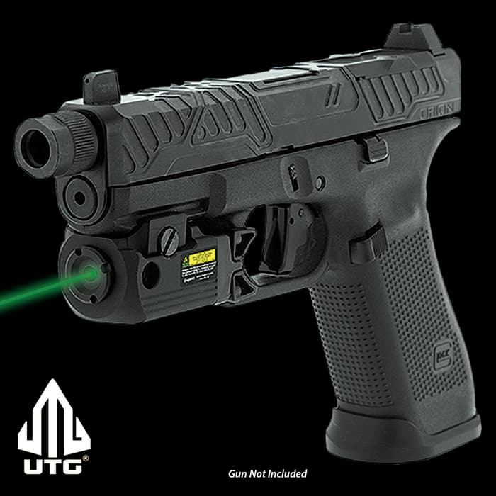 The Compact Ambidextrous Green Pistol Laser offers both constant and momentary on/off functions, giving you versatility in the field