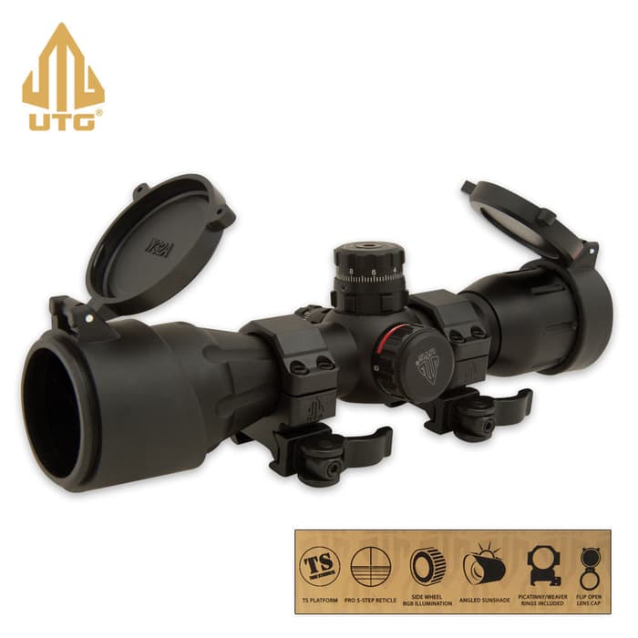 UTG 4X32 Wide Angle Crossbow Scope 5-Step Illumin