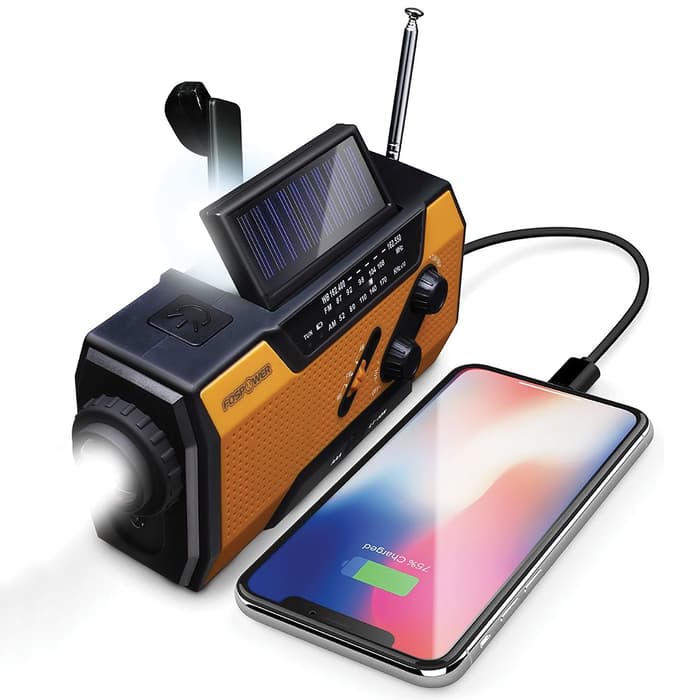 The Emergency Solar Hand Crank NOAA Weather Radio provides you with tools to use in emergency and non-emergency environments