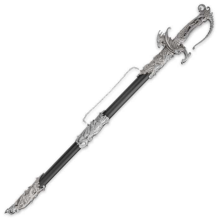 Dreadfire Dragon Decorative Sword And Metal Accented