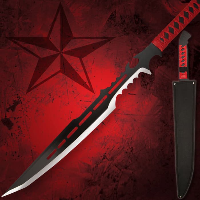Red Guardian Fantasy Sword With Sheath