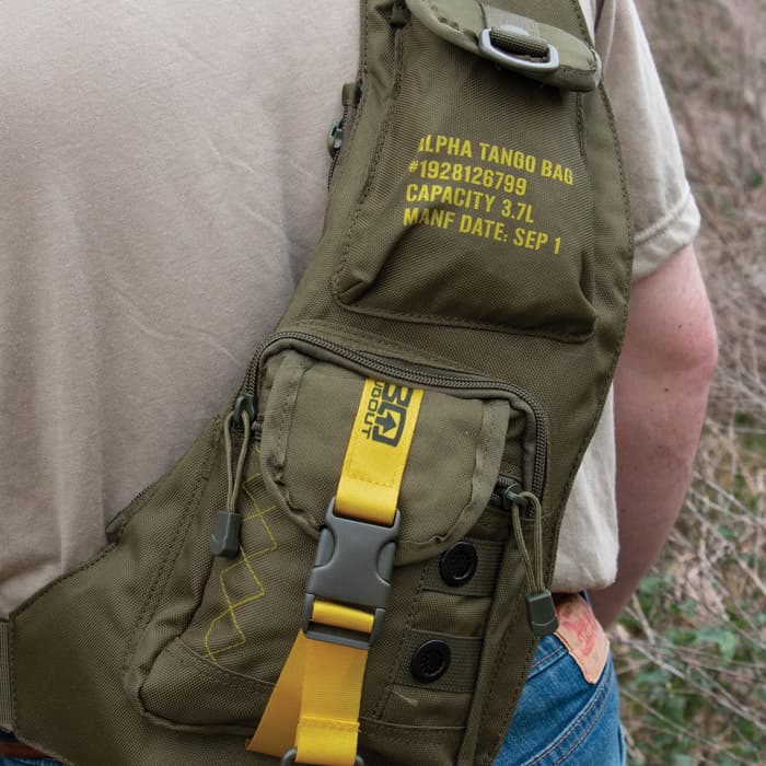 19 3/4"x 9 3/4" SLING BAG Military Backpack Day Pack COTTON CANVAS Shoulder Bag 