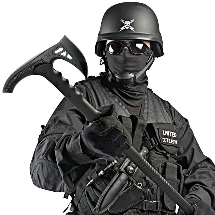 M48 KOMMANDO 37" Battle Axe Survival Tactical Outdoor Hunting Camping w/ Cover 