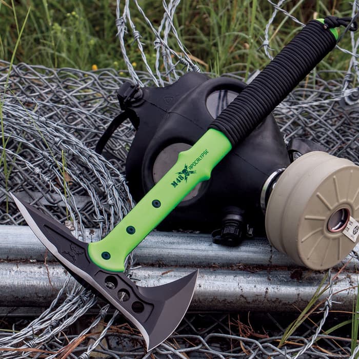M48 Apocalypse Tactical Tomahawk Toxic Green & Sheath