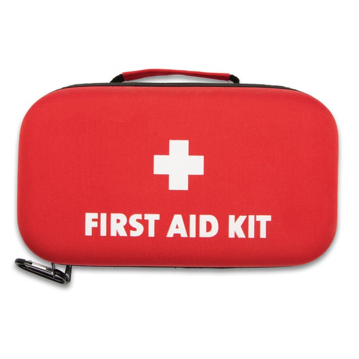 Red #1 First Aid Kit Backpack w/ Plenty of Storage Ideal for Outdoor Adventure 