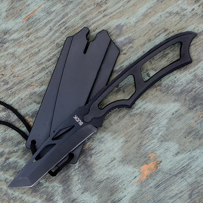 Tactical Warrior Tanto Neck Knife with Lanyard And Sheath