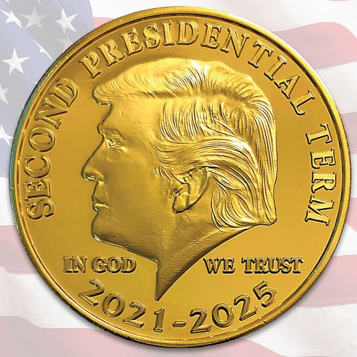 President Trump 24K Gold Second Term Collectible Coin