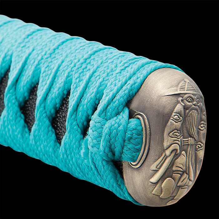 Shinwa Regal Katana Teal Sword Damascus