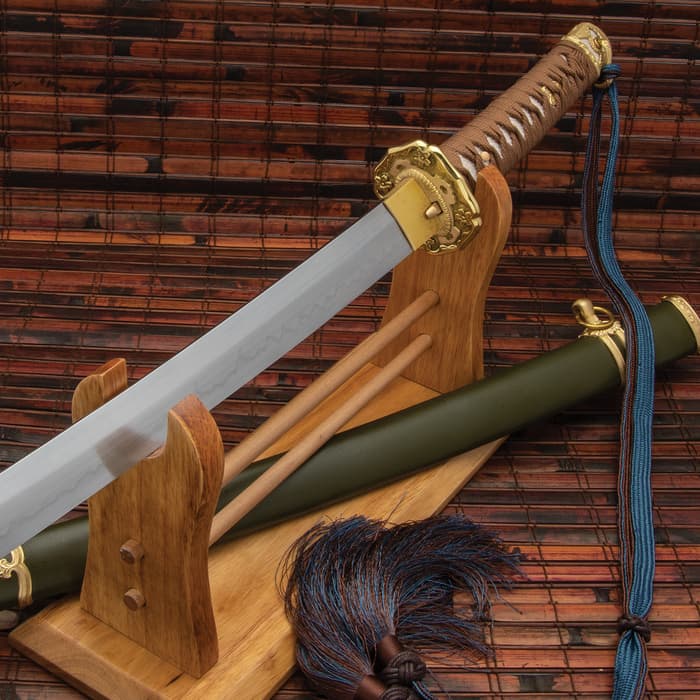 High Quality Officer Sword Katana Very Sharp Clay Tempered T10 Steel Blade Full 