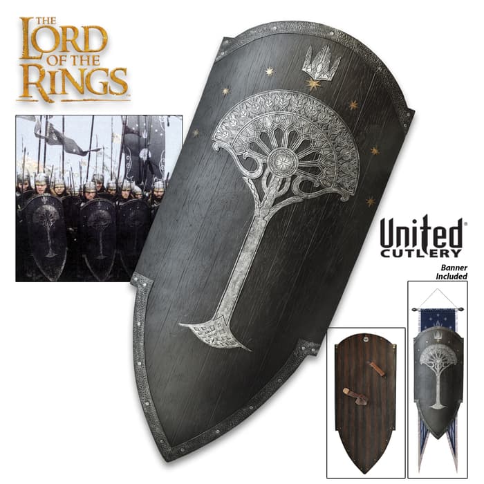 The Second Age Gondorian War Shield back and front view