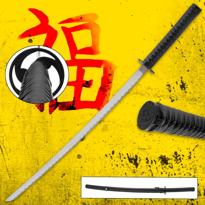 Midnight black tones, which make it feel like it was pulled from the night sky by some ancient Tibetan magic, give this katana an appeal that is unearthly