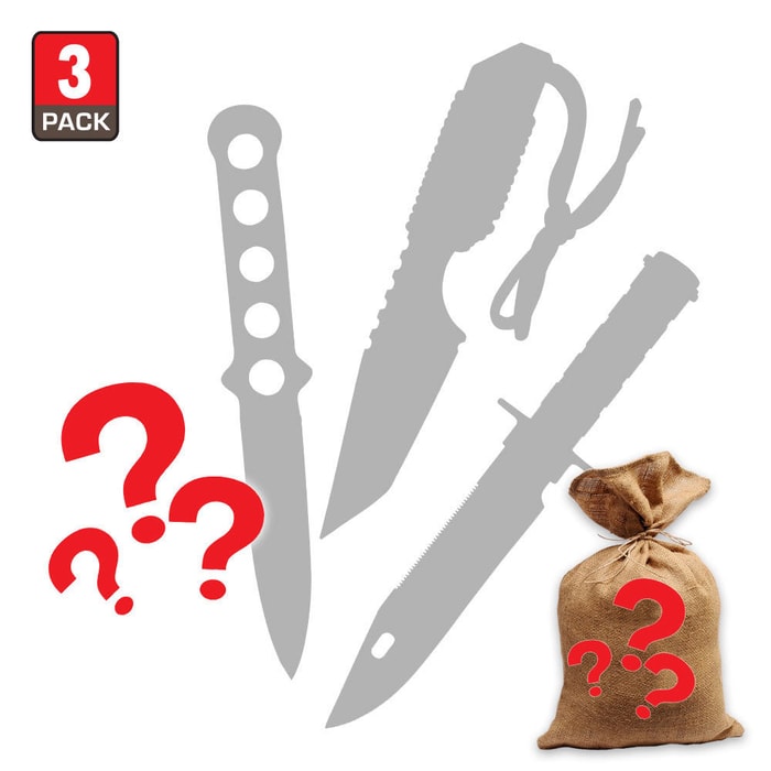 Mystery Deal - Fixed Blade Knives - Set of 3