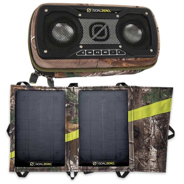 Goal Zero Realtree Camo Solar Charger Panel-Speaker Kit