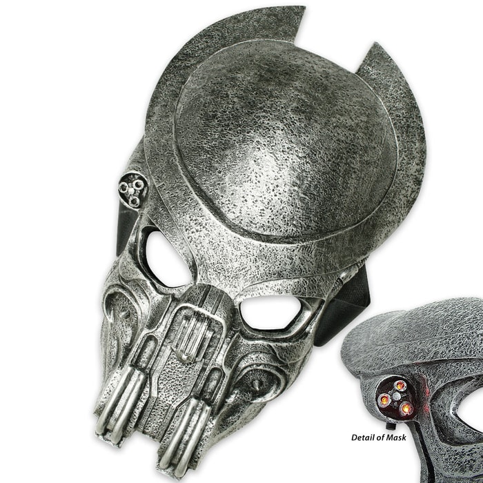 Poly Resin Futuristic Hunter Mask With Side Light