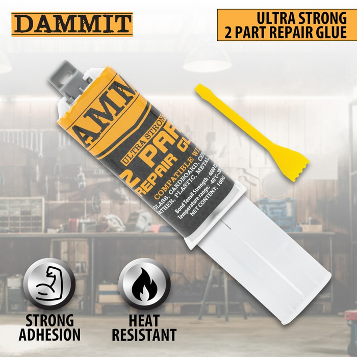 Full image of the Dammit Ultra Strong 2 Part Repair Glue.