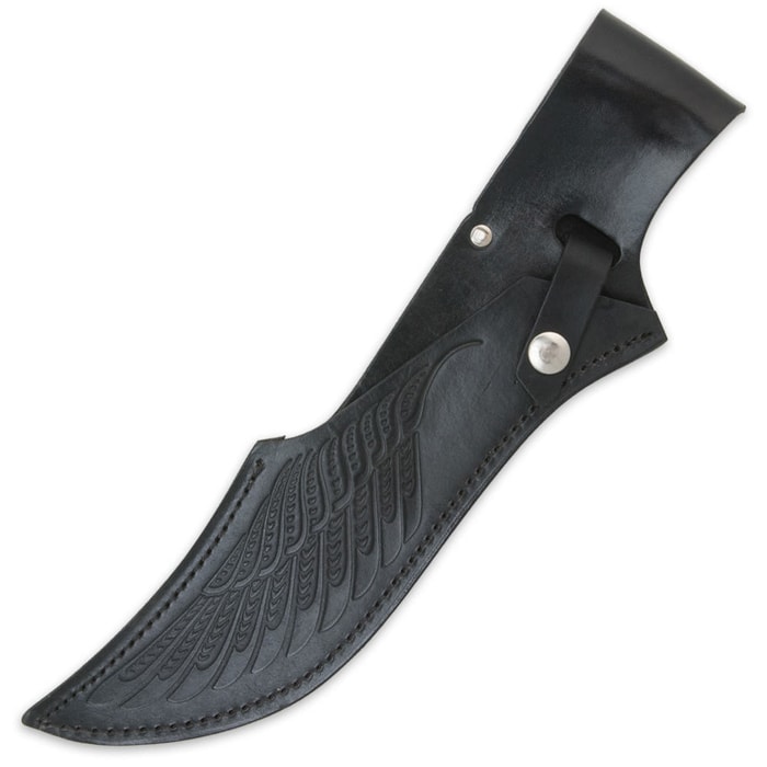 BKD126 Black Leather Fixed Blade Knife Sheath