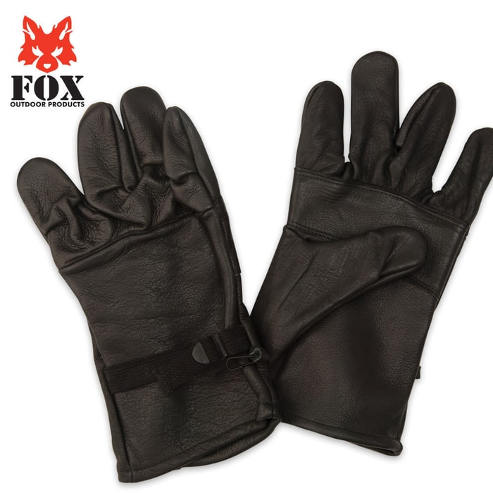 Fox D3A Leather Glove Shell Gen. II Black