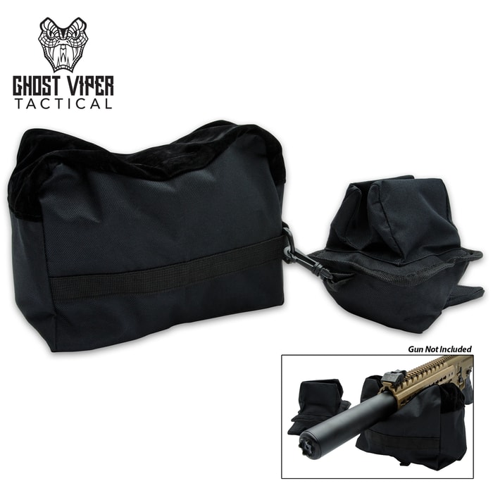 The Ghost Viper Tactical Black Gun Rest Bags are a must-have addition to your hunting and shooting gear