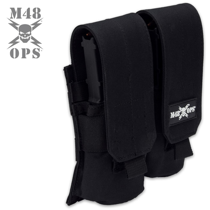 The M48 MOLLE Rifle Magazine Pouch will securely hold two magazines, so that they are readily accessible at your side