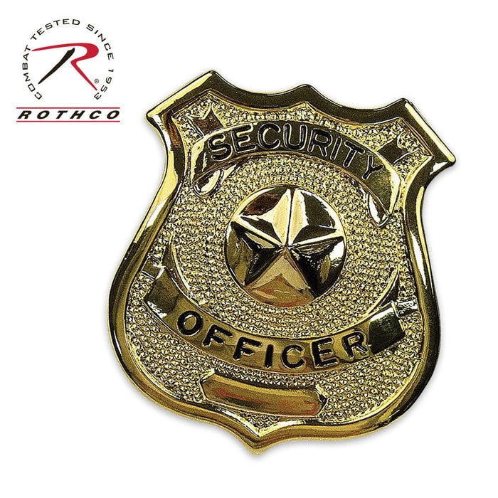 Gold Security Guard Badge