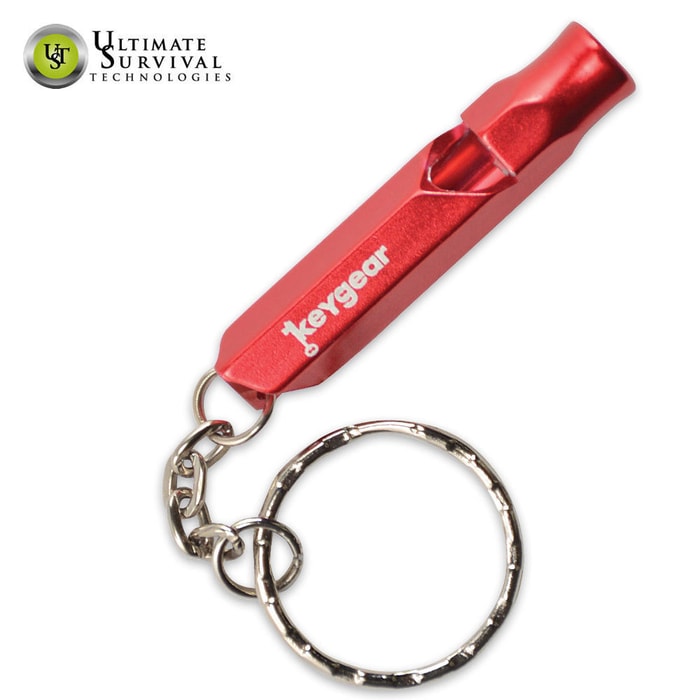 UST Aluminum Emergency Whistle Keychain