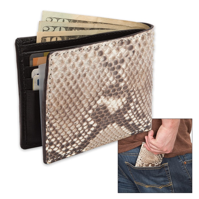 Genuine Python Snake Skin Two-Fold Wallet