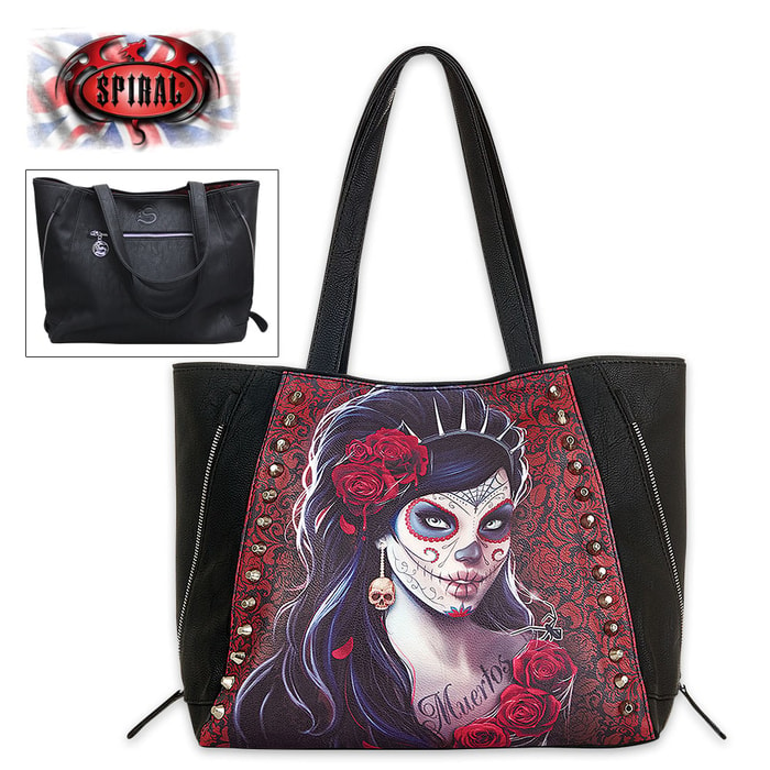 Day Of The Dead Studded Tote Bag