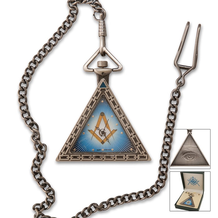 Masonic See Eye Triangular Pocket Watch