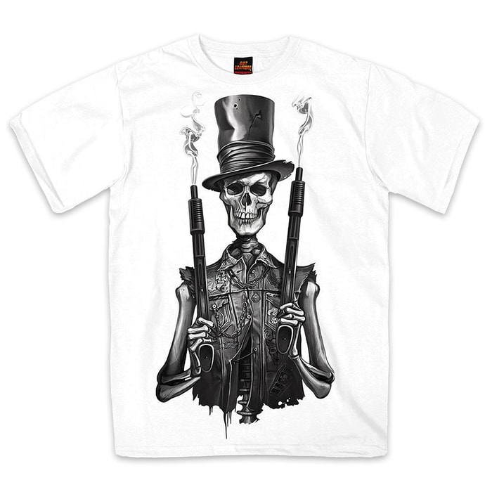 Skeleton Stovepipe Shotguns T-Shirt