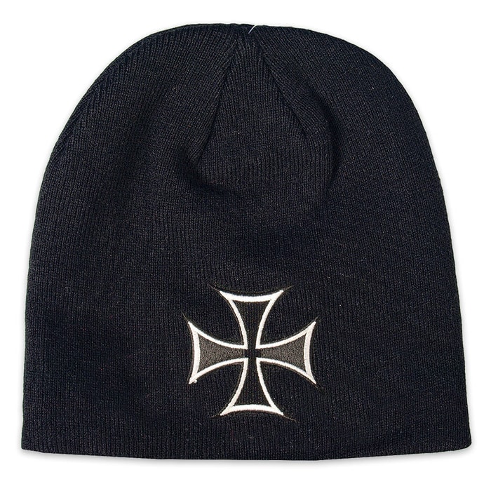 Historic Iron Cross Knit Beanie Hat