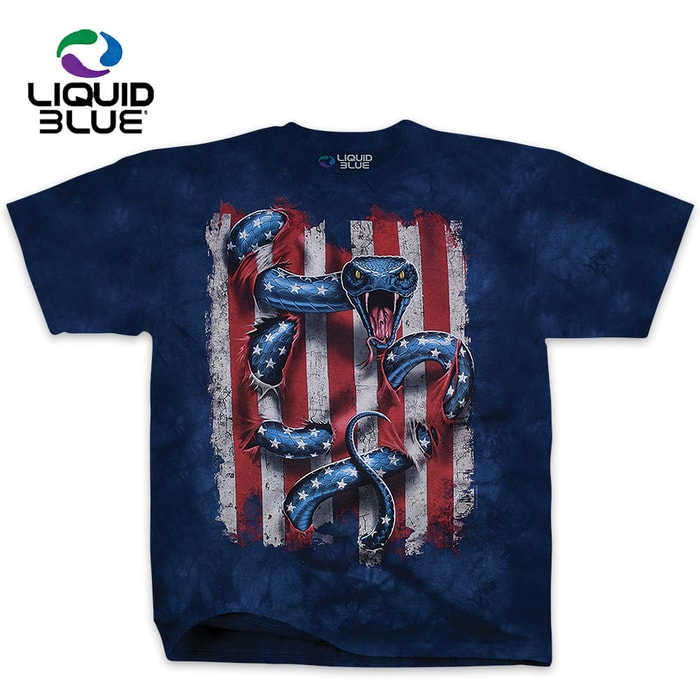 American Serpent Blue Tie-Dye T-Shirt