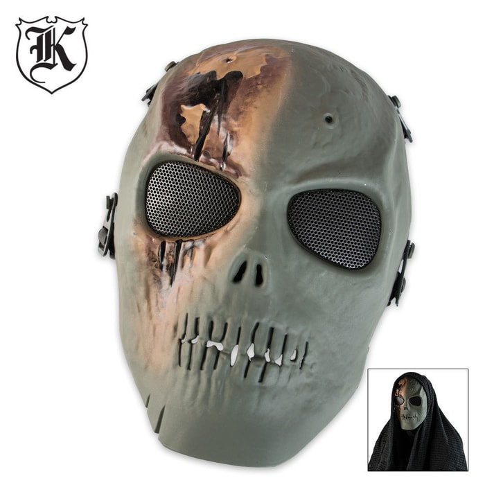 Airsoft Zombie Skull Mask ABS Green