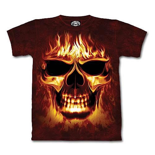 Skull Fire Short Sleeve Shirt